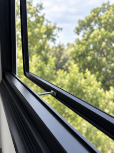 Chain of a WindowMaster actuator on an open commercial window